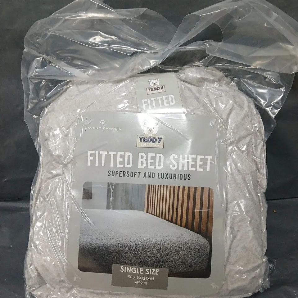 GAVENO CAVAILIA TEDDY COLLECTION FITTED BED SHEET - SINGLE 