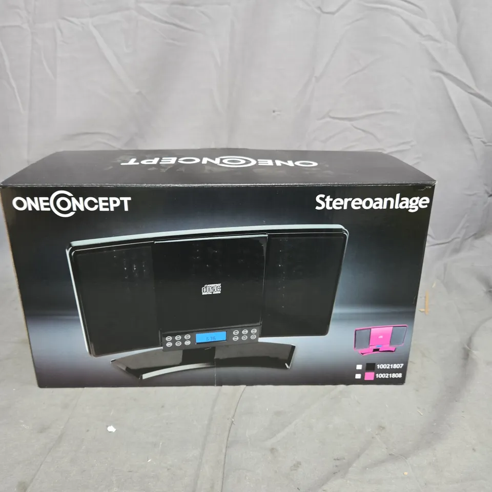 ONE CONCEPT CD/MP3 PLAYER WITH FM RADIO, AUX INPUT AND TOUCHPAD FEATURE PINK