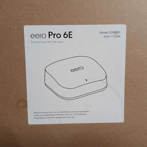 EERO PRO 6E TRI-BAND MESH WI‑FI 6E ROUTER – BOXED