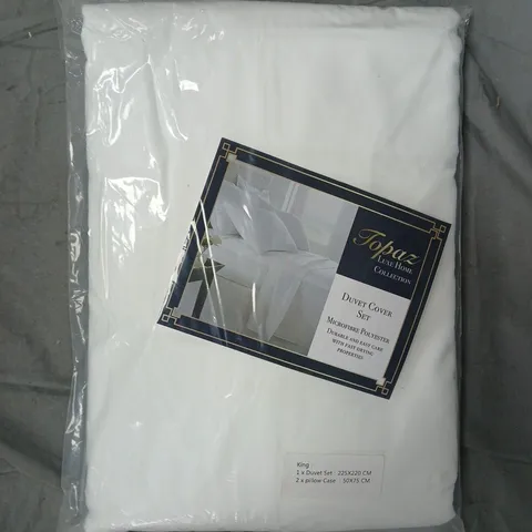 BOX OF APPROXIMATELY 10 TOPAZ HOME DUVET COVER SETS IN WHITE