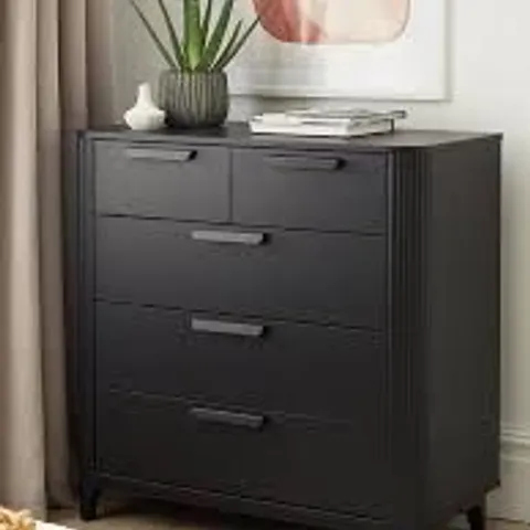 BOXED CARINA 2 + 3 DRAWER CHEST - BLACK (2 BOXES)