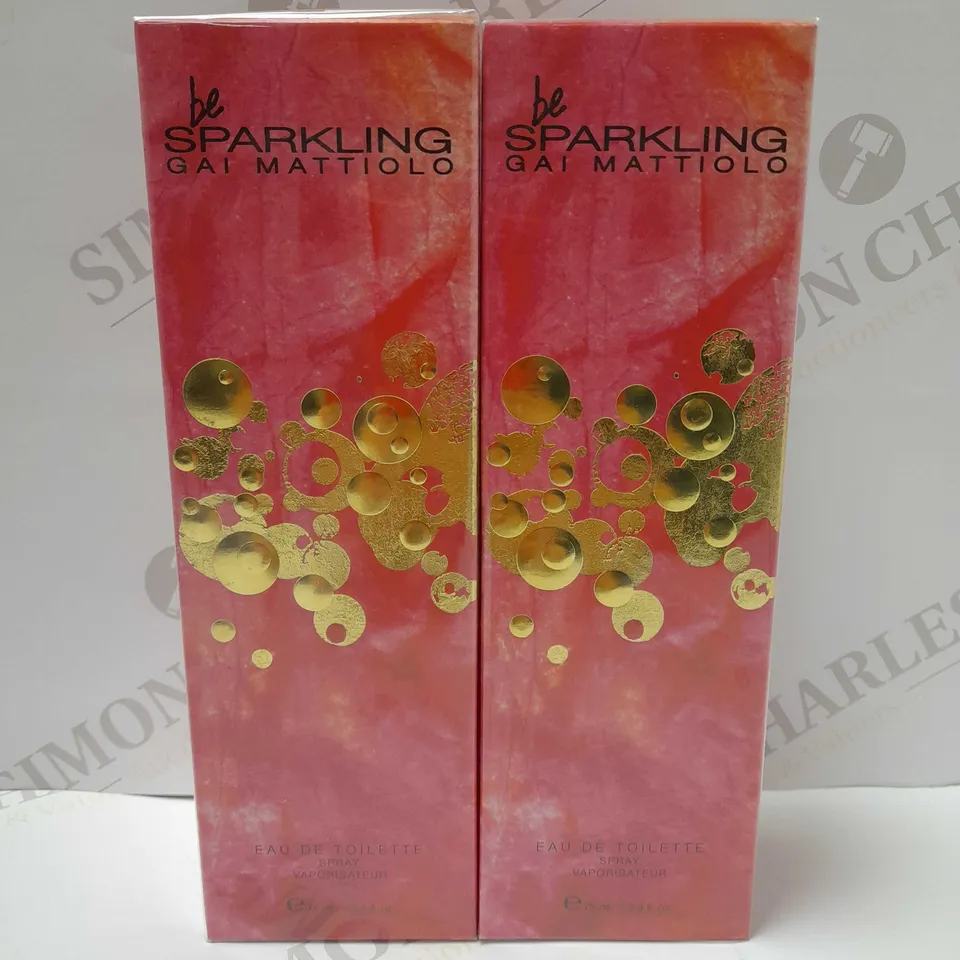 LOT OF 2 X 75ML GAI MATTIOLO BE SPARKLING EAU DE TOILETTE
