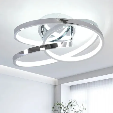 BOXED ANGSTROM 1-LIGHT 30CM UNIQUE/STATEMENT GEOMETRIC LED SEMI FLUSH