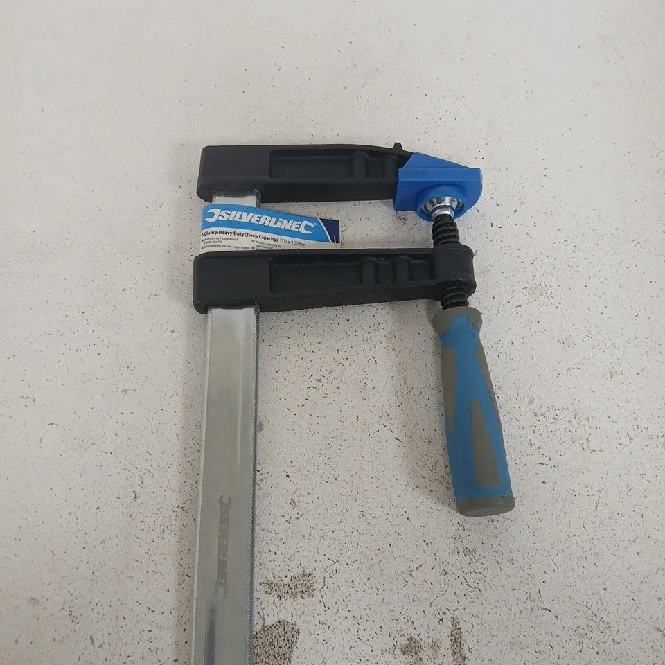 SILVERLINE HEAVY-DUTY BAR CLAMP – DEEP CAPACITY 200 X 100MM
