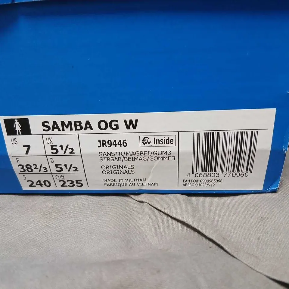ADIDAS SAMBA OG W WOMEN'S SNEAKERS – UK 5.5 (US 7)