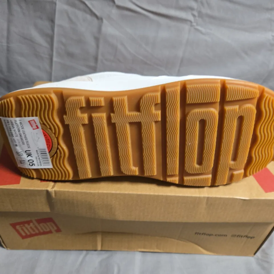 BOXED PAIR OF FITFLOP PLATFORM SNEAKERS - UK SIZE 5 