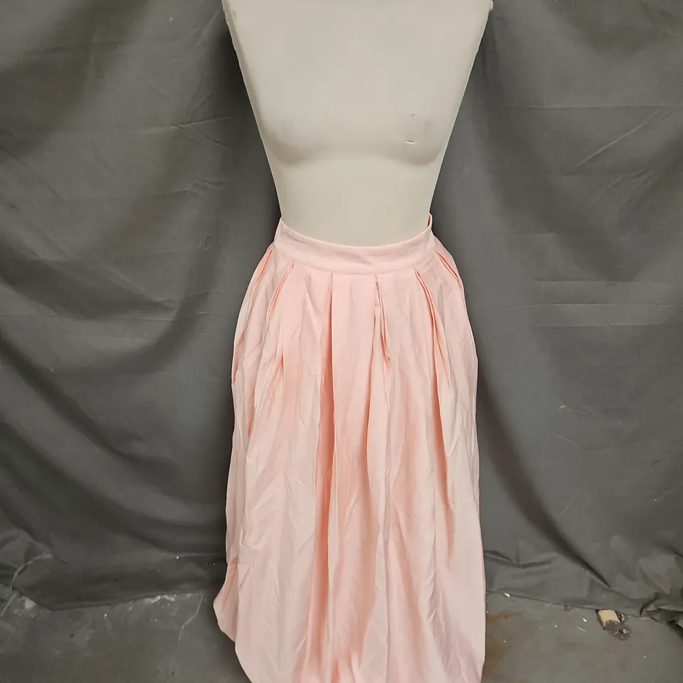 GALLERY FRIEDA BUBBLE HEM SKIRT IN PINK SIZE XS