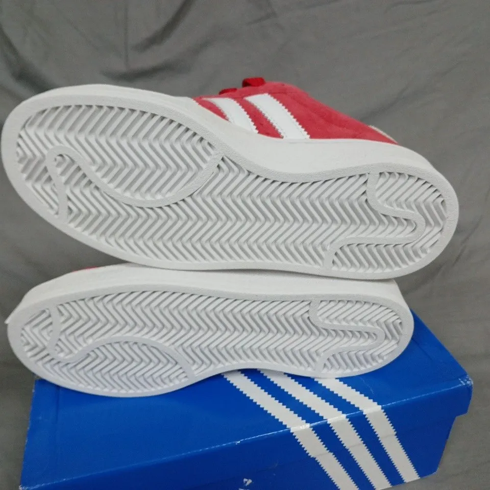 ADIDAS CAMPUS 00S J KIDS' SNEAKERS – RED SUEDE, UK4 (US4.5) – BOXED