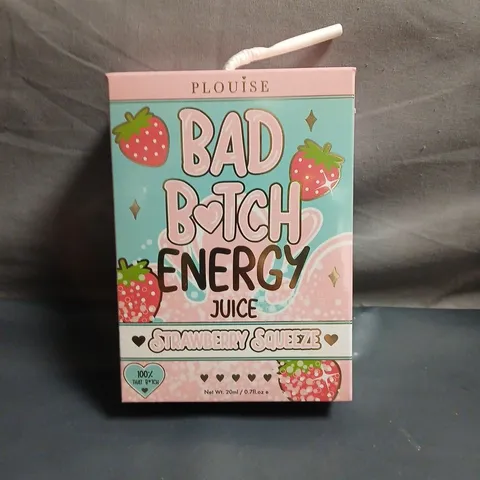 PLOUISE BAD BITCH ENERGY JUICE STRAWBERRY SQUEEZE, 20ML. SEALED