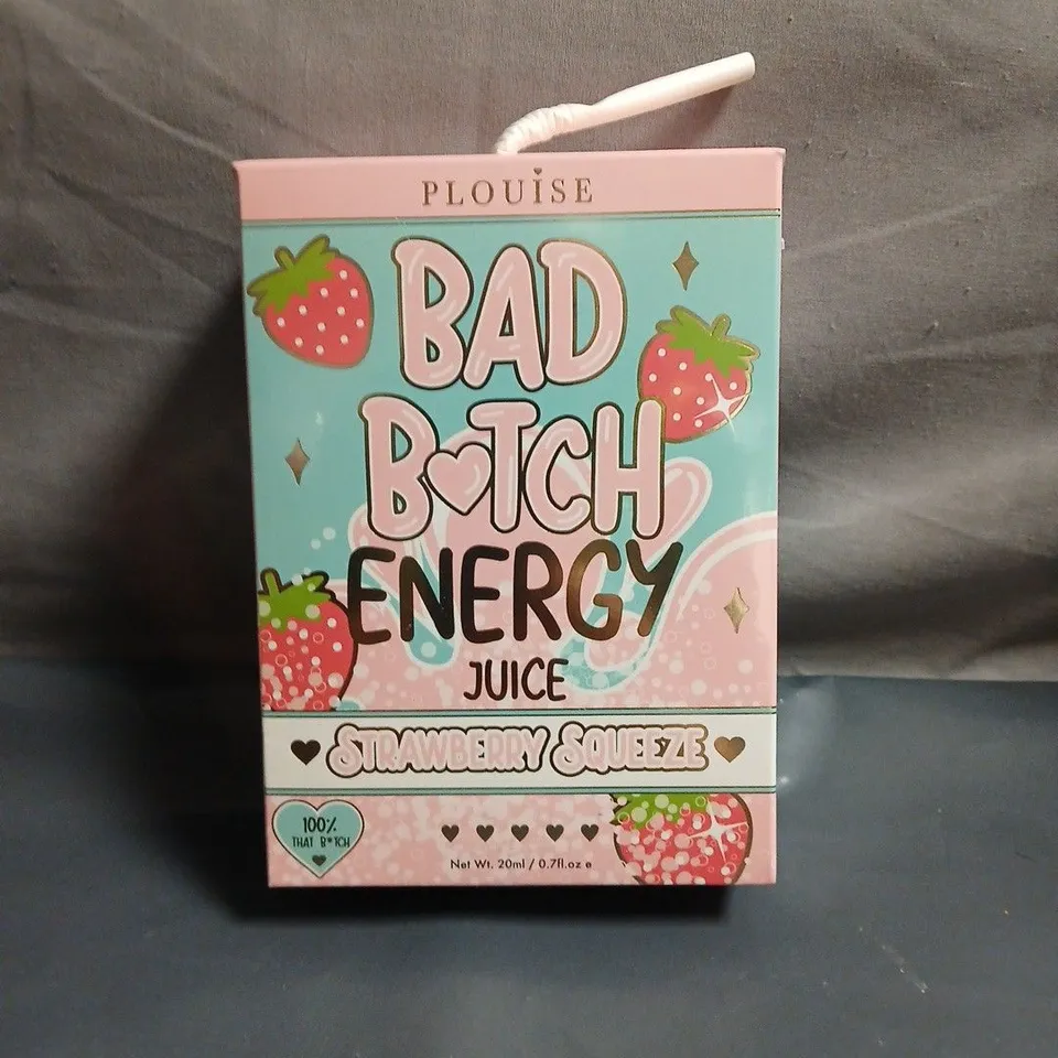 PLOUISE BAD BITCH ENERGY JUICE STRAWBERRY SQUEEZE, 20ML. SEALED