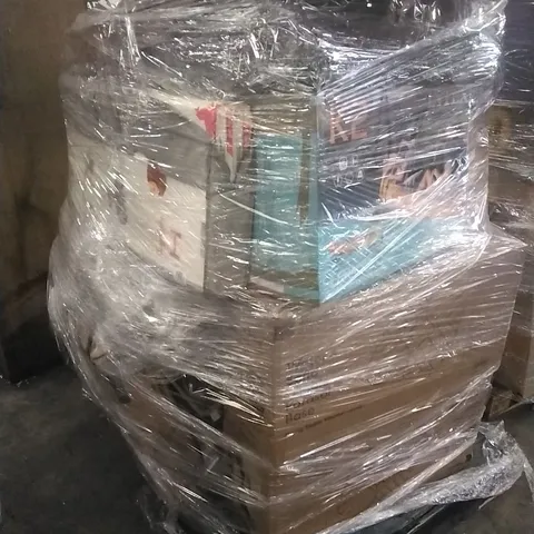 PALLET OF ASSORTED HOUSEHOLD GOODS AND PRODUCTS TO INCLUDE; SIERRA K2, PARASOL BASE, DOG CAGE, FAN, COOLER ETC