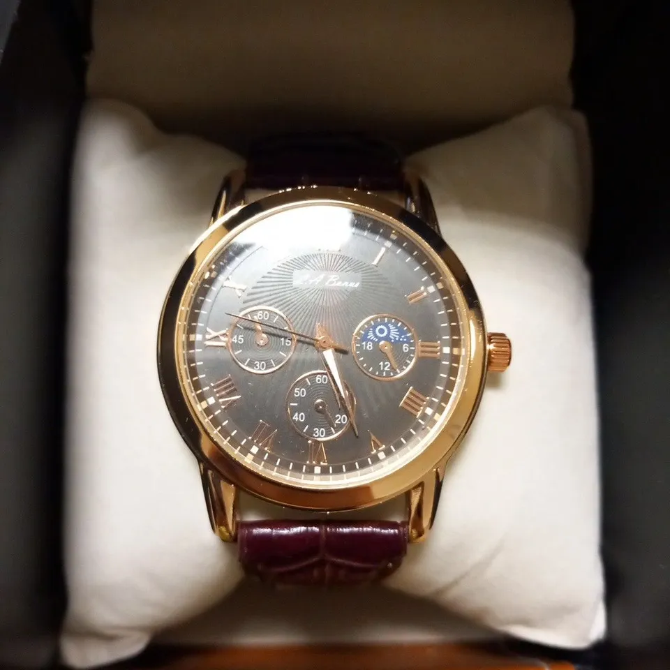 LADIES LA BANUS WATCH – CHAIN LINK METAL STRAP – MAGNETIC CLASP – GIFT BOX