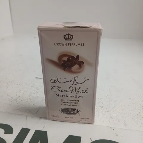 BOXED CROWN PERFUMES CHOCO MUSK MARSHMALLOW EAU DE PARFUM 50ML