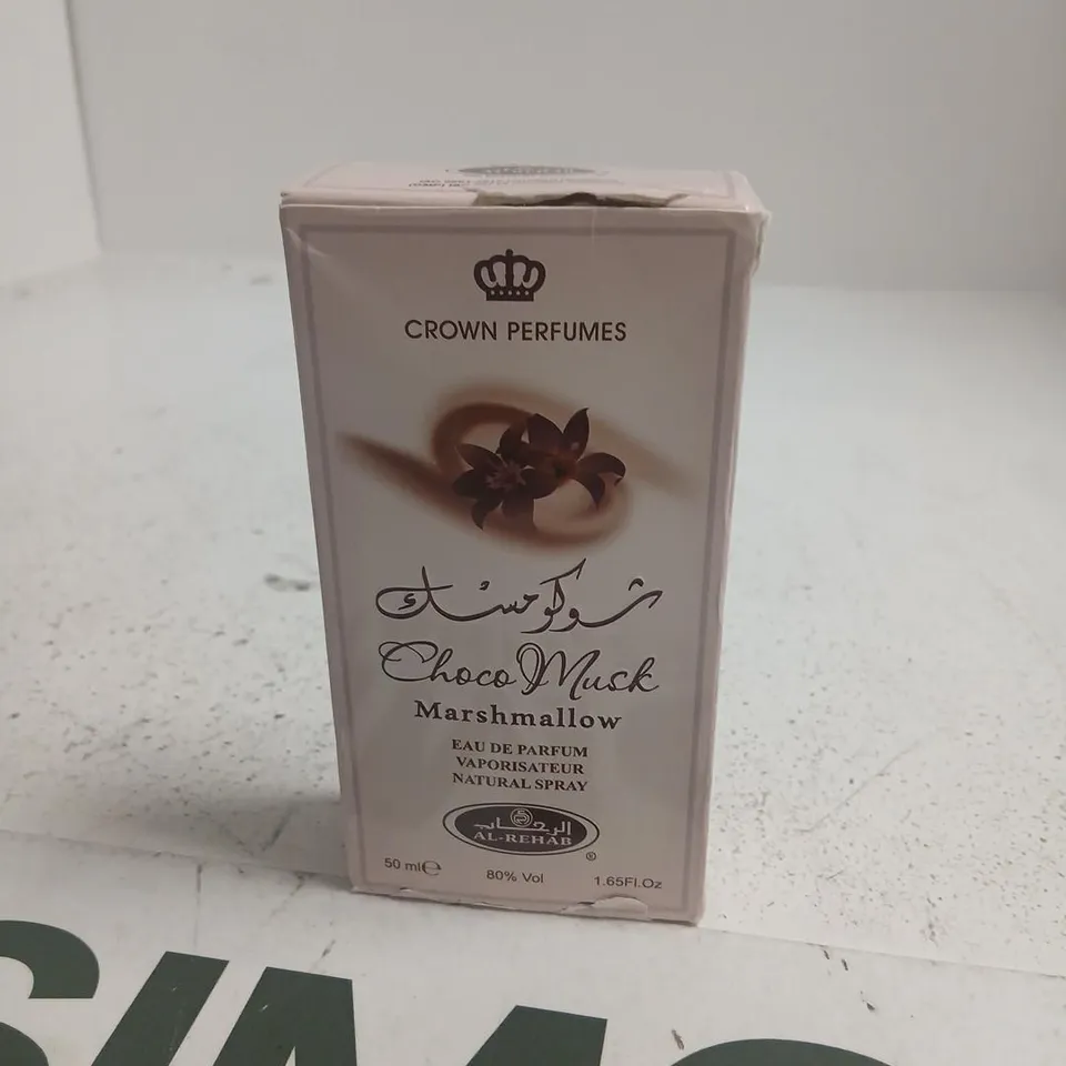 BOXED CROWN PERFUMES CHOCO MUSK MARSHMALLOW EAU DE PARFUM 50ML