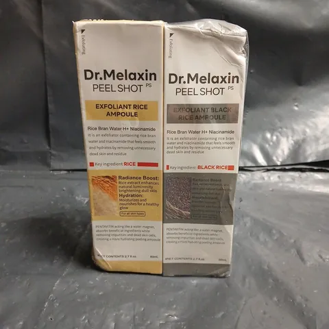 DR MELAXIN PEEL SHOT EXFOLIANT RICE AMPOULE β 2 BOXED SKINCARE UNITS (RICE & BLACK RICE)