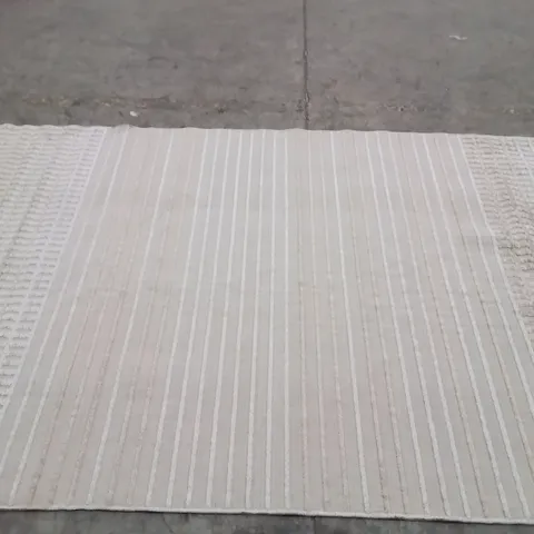 QUALITY DESIGNER AREA RUG - APPROXIMATELY 300CM X 200CM - NATURAL 