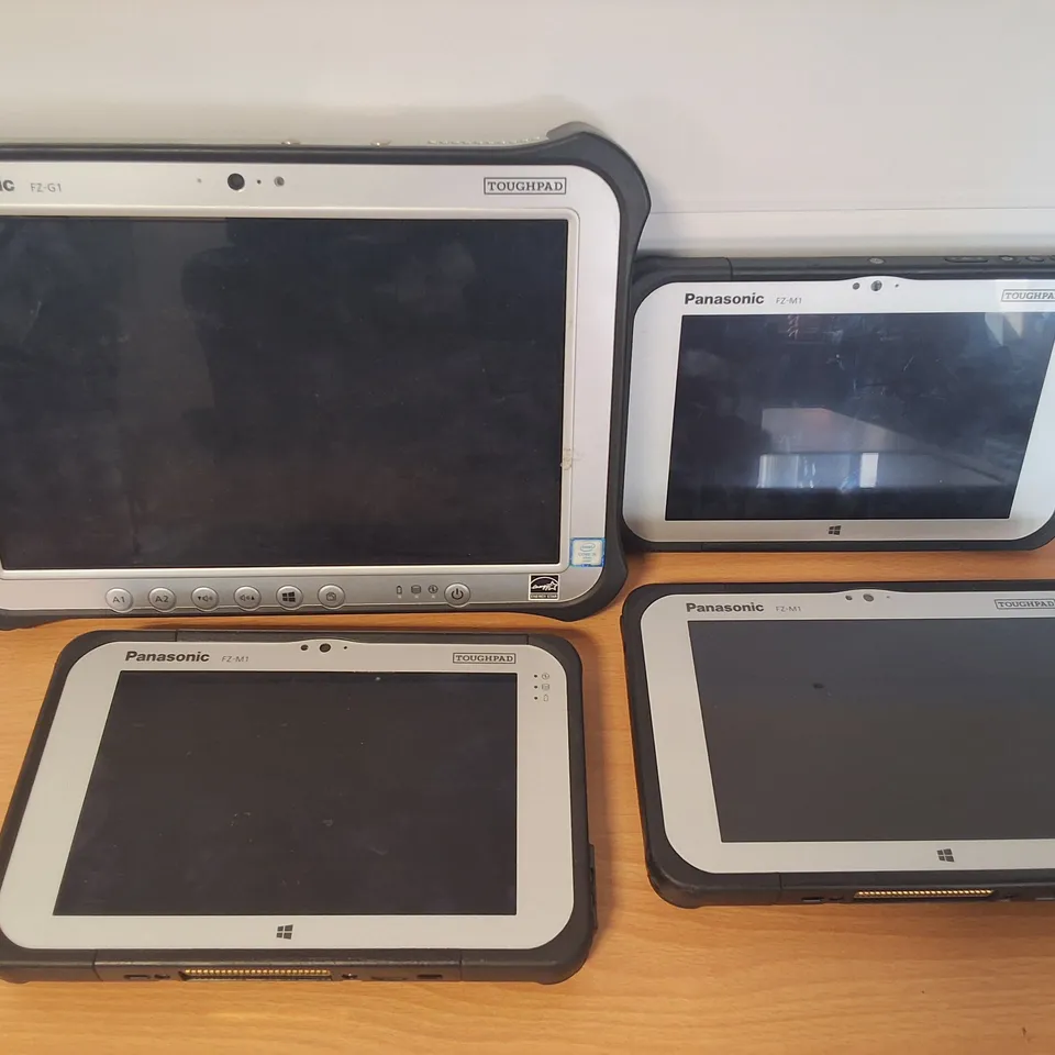 LOT OF 4 PANASONIC TOUGHPAD TABLETS TO INCLUDE FZ-G1 AND FZ-M1