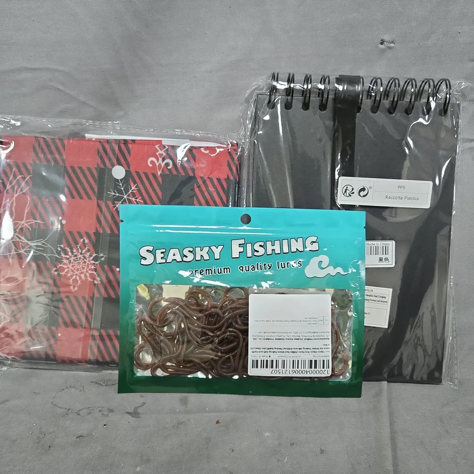 APPROXIMATELY 10 ASSORTED HOUSEHOLD ITEMS TO INCLUDE FISHING LURES, ETC