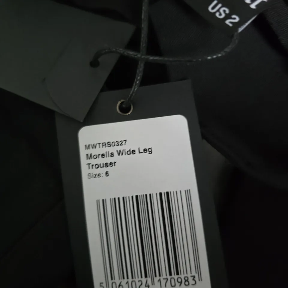 MARY WYATT MORELLA WIDE LEG TROUSER – BLACK – UK 6 