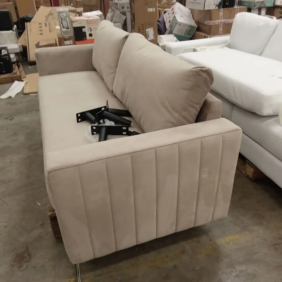 LANA 3 SEATER SOFA, CHAMPAGNE CLASSIC VELVET