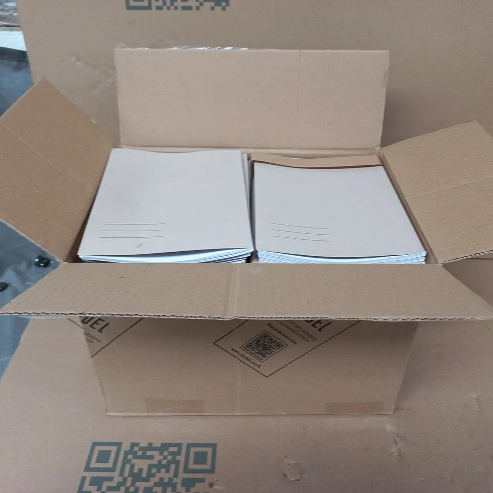BOX OF 100 BRAND NEW BROWN 80 PAGE WRITING BOOK WITH MARGIN
