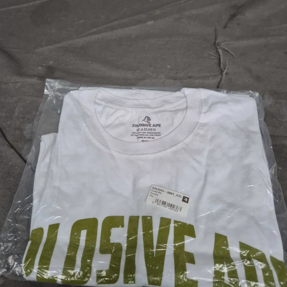 XPLOSIVE APE WHITE GRAPHIC-PRINT T-SHIRT SIZE XXL