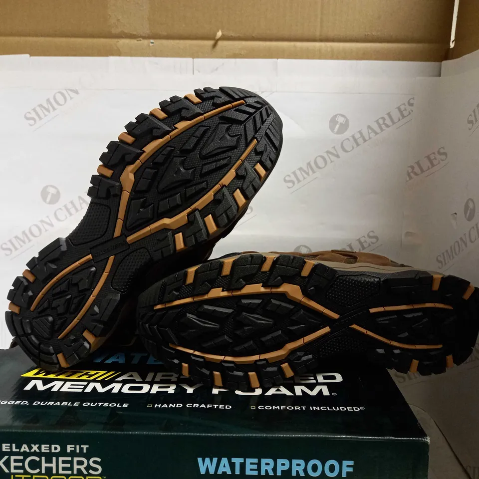 SKECHERS BROWN WATERPROOF HIKING BOOTS UK 9