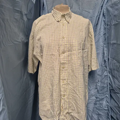 YVES SAINT LAURENT POUR HOMME PLAID SHIRT, MEN'S COTTON, SIZE XL (UK 44 CHEST)