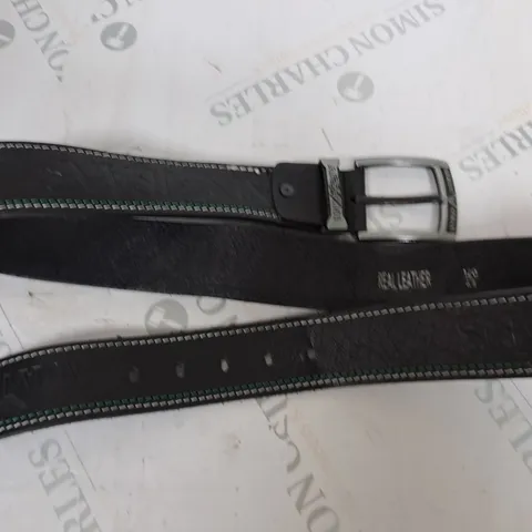ARMANI BLACK LEATHER BELT - 120 / 48