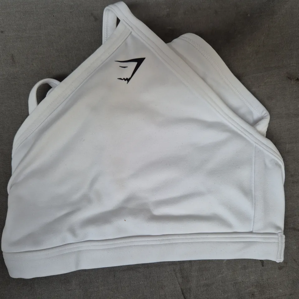 GYM SHARK MINIMAL SPORTS BRA IN WHITE SIZE XXL