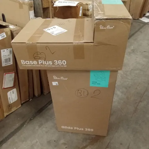 BOXED SILVER CROSS GLIDE PLUS 360 INFANT CARRIER SEAT WITH BASE (2 BOXES)
