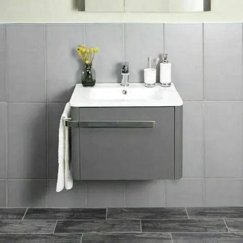 BOXED GREY LINEN VANITY UNIT 500X380MM BQFT2706