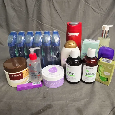 APPROXIMATELY 20 ASSORTED HEALTH & BEAUTY PRODUCTS TO INCLUDE - CHANTECAILLE MASCARA - SCANDINAVIAN BIOLABS SHAMPOO & CONDITIONER - NUUD DEODORANT - ETC