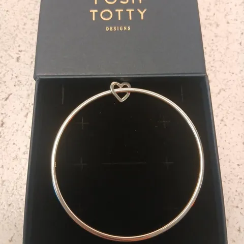 POSH TOTTY DESIGNS HEART BANGLE STERLING SILVER
