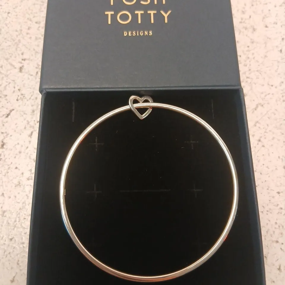 POSH TOTTY DESIGNS HEART BANGLE STERLING SILVER