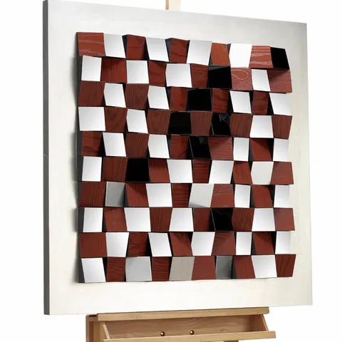 BOXED KUNSTLOFT® 3D PAINTING 'PRECIOUS STRATEGY' | 85X85X8CM (1BOX)