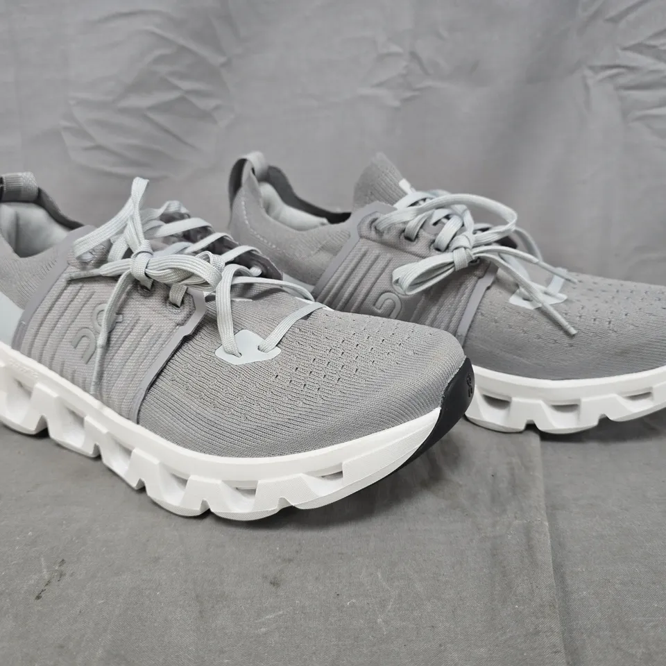 UNBOXED PAIR OF ON CLOUDSWIFT TRAINERS IN GREY SIZE UK 8