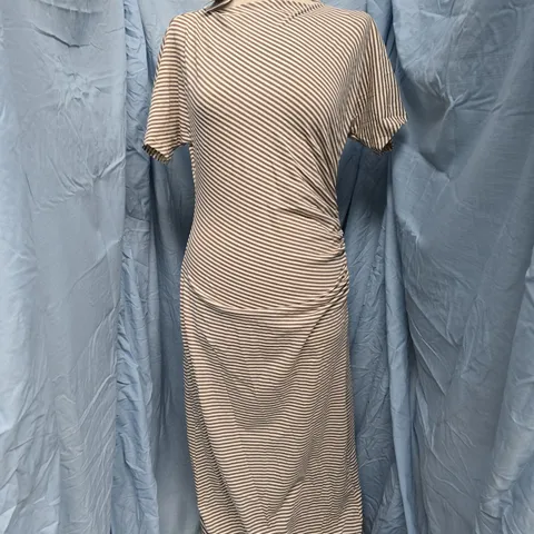 NOBODY'S CHILD NELLIE MIDI DRESS IN CREAM SIZE UK 8