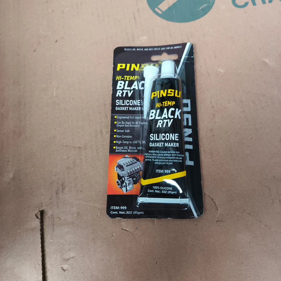 TOTE OF APPROXIMATELY 8 ASSORTED AUTO PARTS TO INCLUDE: PINSU SILICONE GASKET MAKER 