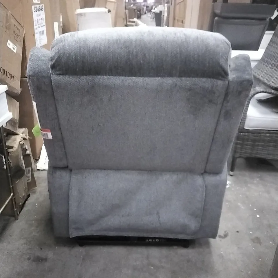 UPHOLSTERED ADCOX ELECTRIC LIFT ASSIST RECLINER - CHARCOAL 