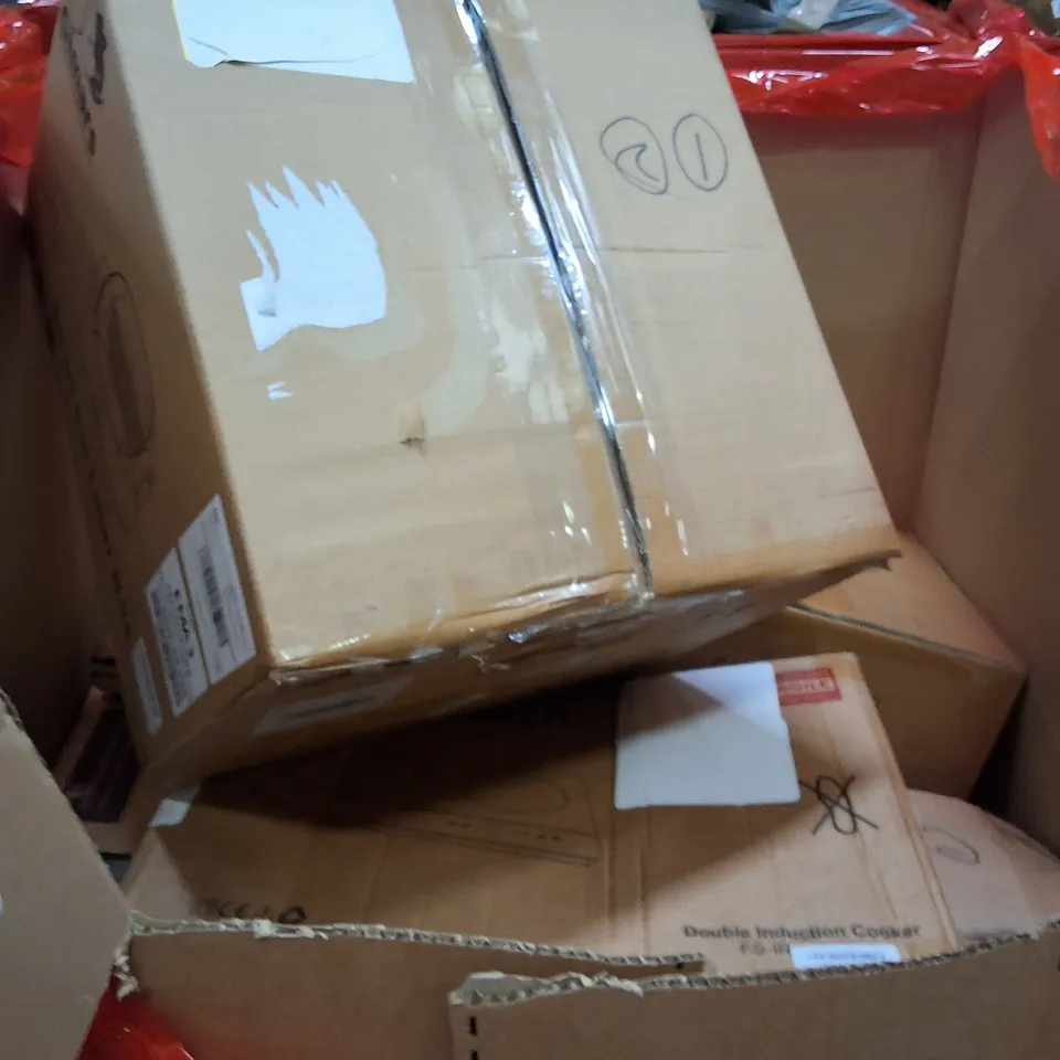 PALLET OF ASSORTED HOUSEHOLD GOODS AND PRODUCTS TO INCLUDE;INDUCTION HOB,GREENHOUSE THERMOSTAT,SMART CAT LITTER BOX