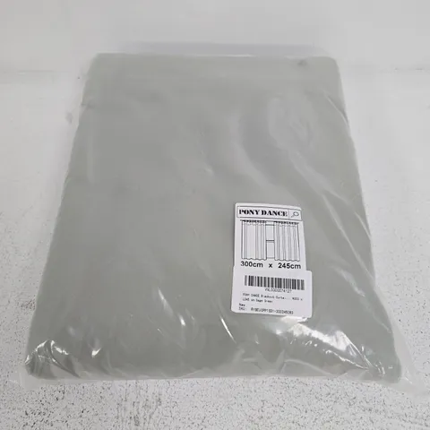 PONY DANCE BLACKOUT CURTAINS IN SAGE GREEN - 300X245CM