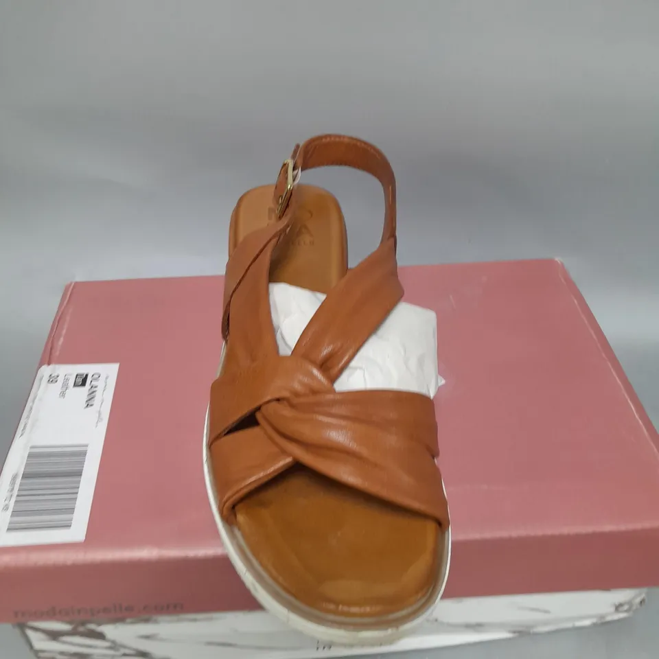 MODA IN PELLE OLANNA SANDALS - TAN - SIZE 6
