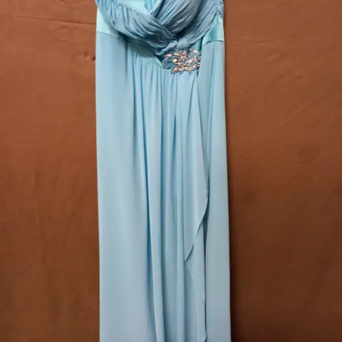 EMBELLISHED OCCASIONAL DRESS IN TURQUOISE - 14