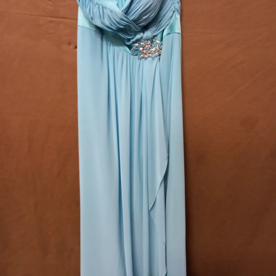 EMBELLISHED OCCASIONAL DRESS IN TURQUOISE - 14