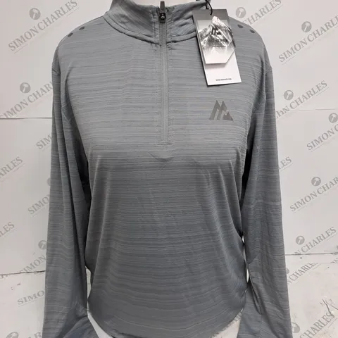 MONTIREX SWIFT 1/4 ZIP TOP IN PLATINUM GREY - M