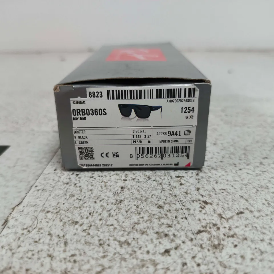 RAY BAN DRIFTER BLACK SUNGLASSES WITH CASE IN BOX