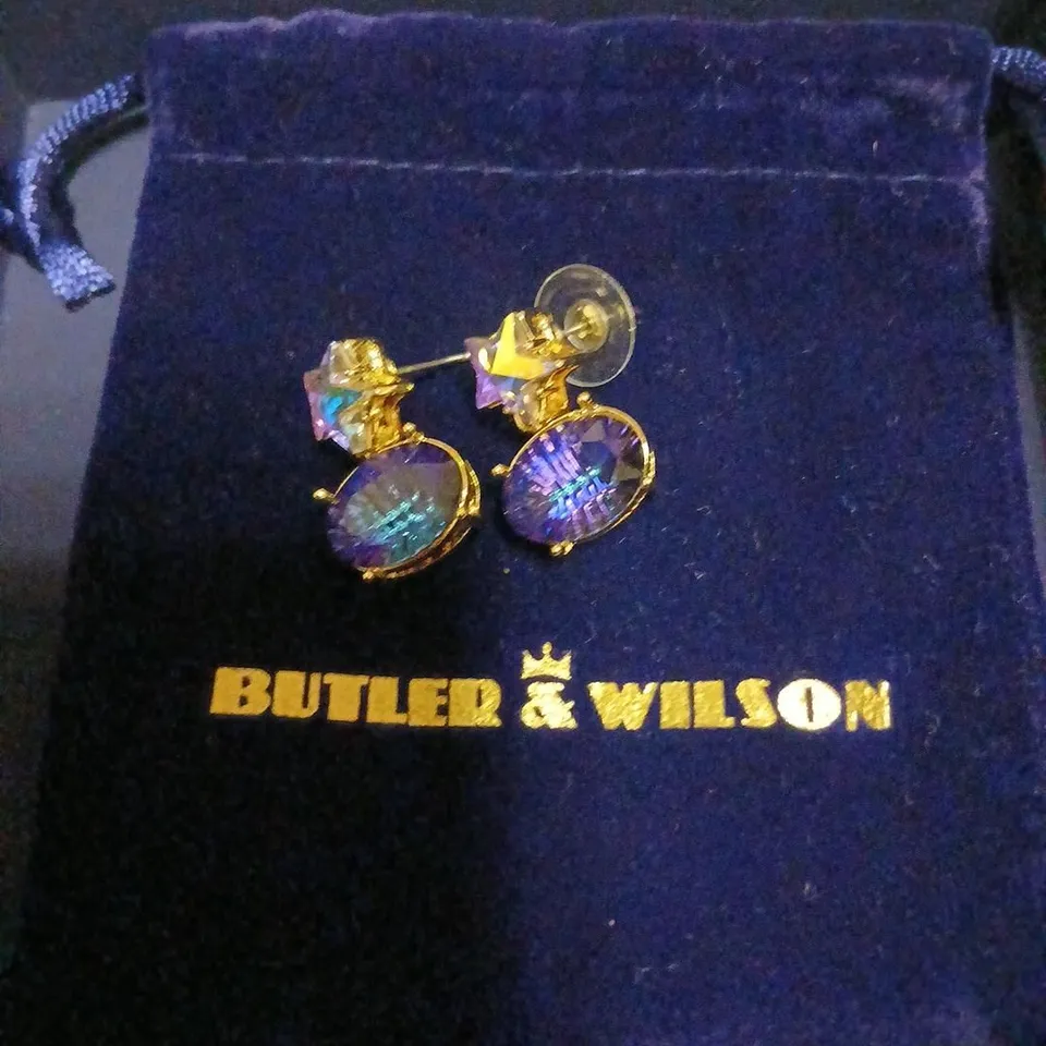 BUTLER & WILSON CELESTIAL CRYSTAL STARS EARRINGS 