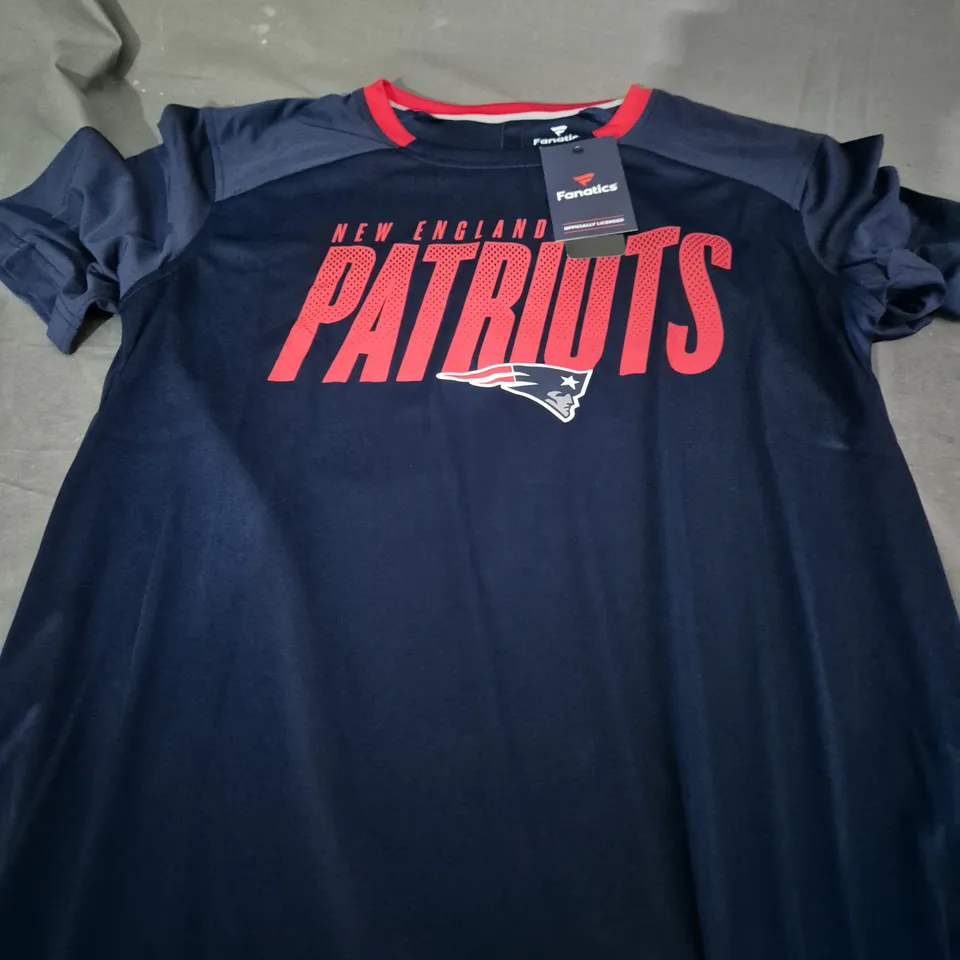 FANATICS NEW ENGLAND PATRIOTS DEF FADE T-SHIRT - SIZE EUR MEDIUM