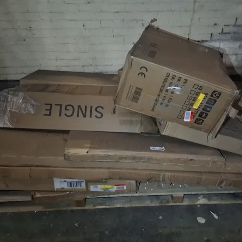 PALLET OF ASSORTED FLAT PACK FURNITURE PARTS 